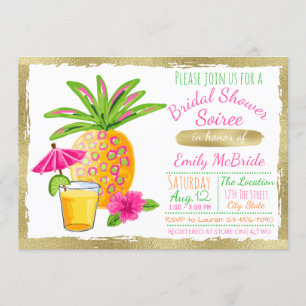 Tropical Luau Bridal Shower Invitation