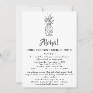 Tropical Luau Engagement Party Invitation