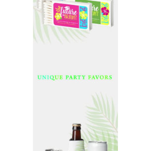 Tropical Luau Filmstrip 6 Photo Grad Announcement