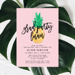 Tropical Luau Graduation Party Invitation in Pink<br><div class="desc">Invite friends and family to your graduation luau with fun graduation party invites. The graduation party luau invitations feature a watercolor pineapple,  pink background,  trendy script font,  placeholders for your custom text,  and a bold black and white dot pattern on the back of the invite.</div>