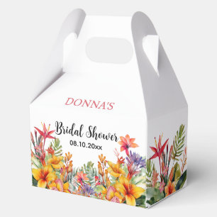 Tropical Luau Hawaiian Bridal Shower Favor Box