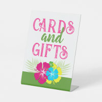 Tropical Luau Hawaiian Cards & Gifts Table Party