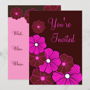 Tropical Luau Hawaiian Summer Party Invitations