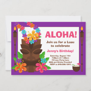 Tropical Luau Party Invitation