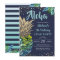 Tropical Luau Pineapple Beach Navy Blue Birthday