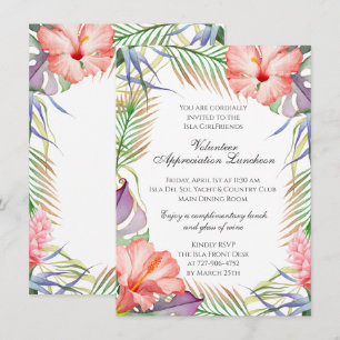 Tropical Luncheon Invitation Special Order