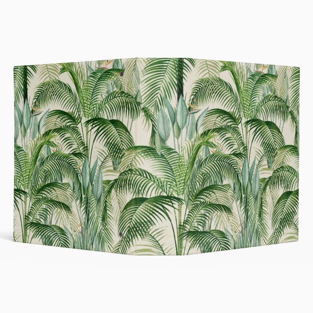 Tropical Lush Foliage Palm Leaves Pattern Binder (Background)