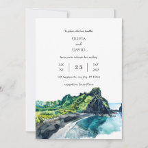 Tropical Lush Greenery Island View Beach wedding 