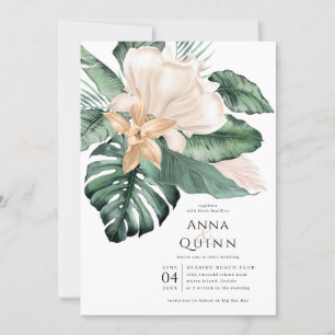 Tropical Magnolia Wedding Invitation