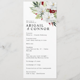 Tropical Magnolia White Green Red Program