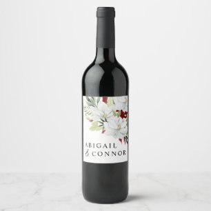Tropical Magnolia White Green Red Wine Label