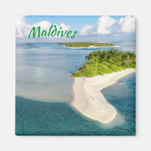 Tropical Maldives Exotic Island Paradise Magnet