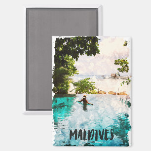 Tropical Maldives Indian Ocean Island Magnet