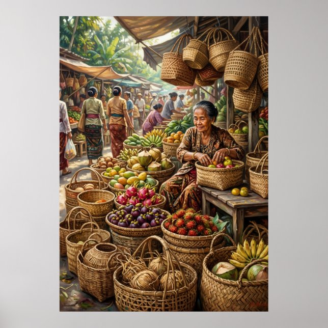Tropical Market Photography Poster (Front)