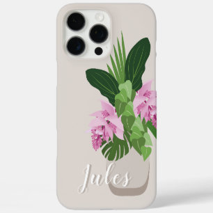 Tropical Medinilla Elegant Flower in Vase Add Name iPhone 16 Pro Max Case