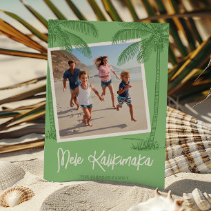 Tropical Mele Kalikimaka Christmas Photo Holiday Card