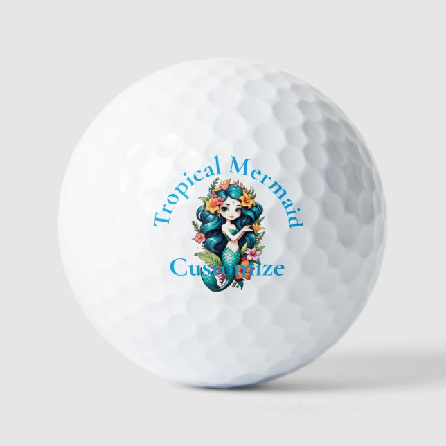 Tropical Mermaid Thunder_Cove Golf Balls (Front)