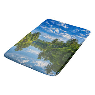 Tropical Mirror River Reflections Bath Mat