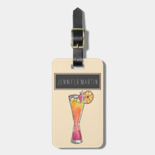 Tropical Mixed Fruity Mango Strawberry Drink Luggage Tag