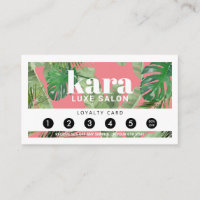 Tropical Modern Boutique Salon Carte de fidélité r