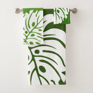 tropical modern contemporary hawaiian quilt bath towel set