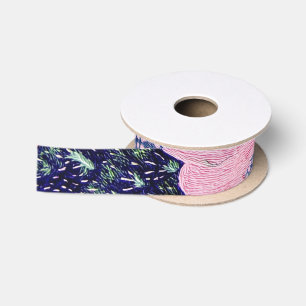 Tropical Modernism Floral Ribbon 02 Satin Ribbon