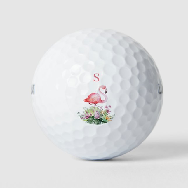 Tropical Monogram  Golf Balls (Front)
