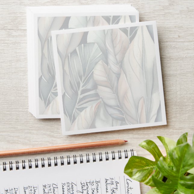 Tropical Monogram Return Address Envelope (Stacked)