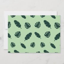 Tropical Monstera and Palm Leaves Seamless Pattern