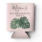 Tropical Monstera Bachelorette Can Cooler