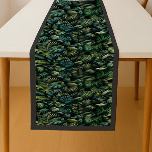 Tropical Monstera Botanical Green Jungle  Medium Table Runner