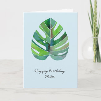 Tropical Monstera customizable Card