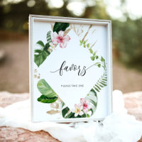 Tropical monstera favours please take one