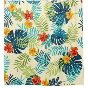 Tropical Monstera Hibiscus Summer Pattern
