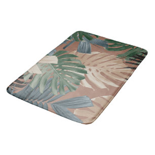 Tropical Monstera Jungle Leaves 2 Bath Mat