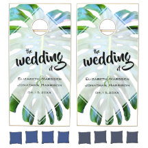 Tropical Monstera Leaf Greenery Wedding