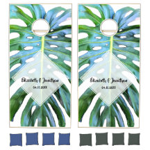 Tropical Monstera Leaf Greenery Wedding