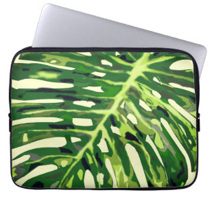 Tropical Monstera Leaf Laptop Sleeve - Vacation