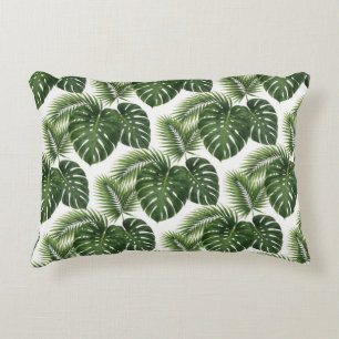 🌿 Tropical Monstera Leaf Lush Botanical Style 🌿 Accent Pillow
