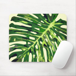 Tropical Monstera Leaf Mouse Pad