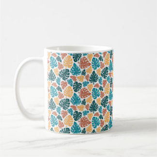 Tropical Monstera Leaf Pattern – Colourful Nature  Coffee Mug