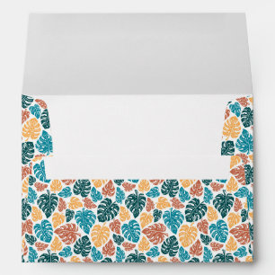 Tropical Monstera Leaf Pattern – Colourful Nature  Envelope