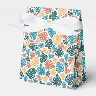 Tropical Monstera Leaf Pattern – Colourful Nature Favor Box