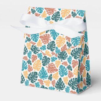 Tropical Monstera Leaf Pattern – Colourful Nature  Favor Box
