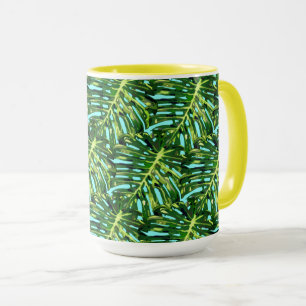 Tropical Monstera Leaves - Exotic Drink Mug