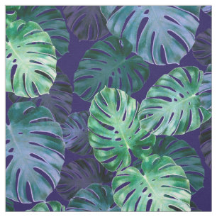 Tropical Monstera Leaves Fabric