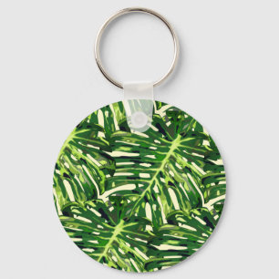 Tropical Monstera Leaves Keychain