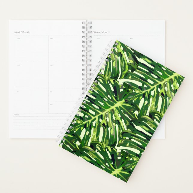 Tropical Monstera Leaves Planner (Display)