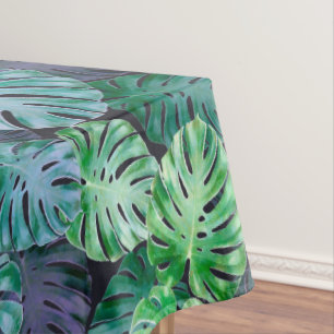 Tropical Monstera Leaves Tablecloth