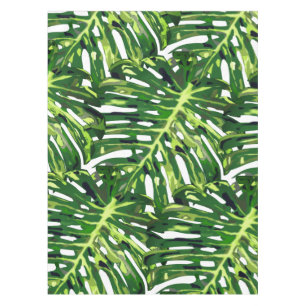 Tropical Monstera Leaves Tablecloth
